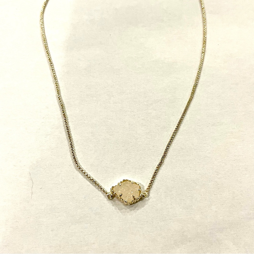 Kendra Scott Gold Ivory Druzy Tessa Necklace - Picture 2 of 2